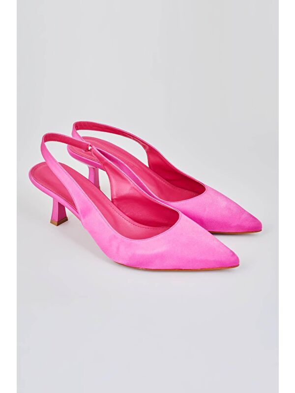 Arkası Açık Fuşya Stiletto - Görsel 2