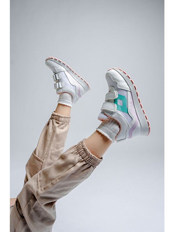 Kız Çocuk Beyaz Günlük Spor Ayakkabı - Görsel 5