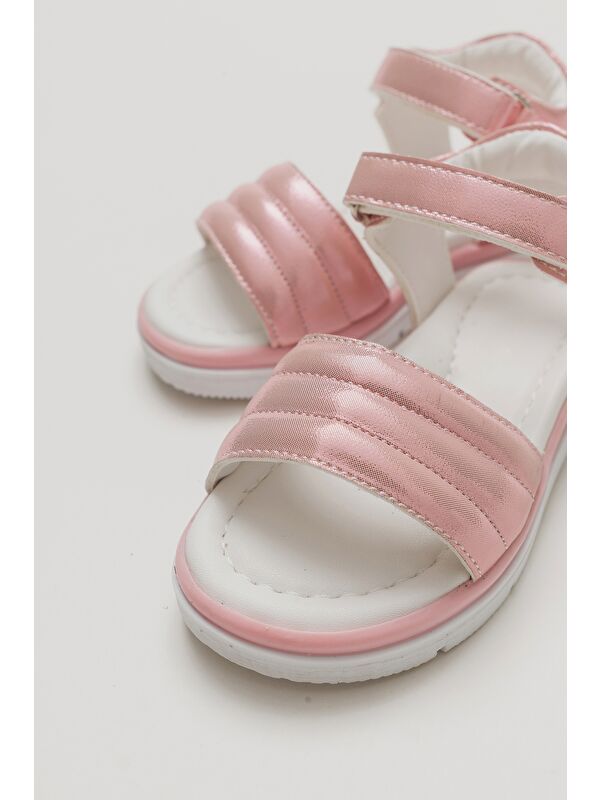 Kız Çocuk Pudra Ortopedik Destekli Çocuk Sandalet - Görsel 2