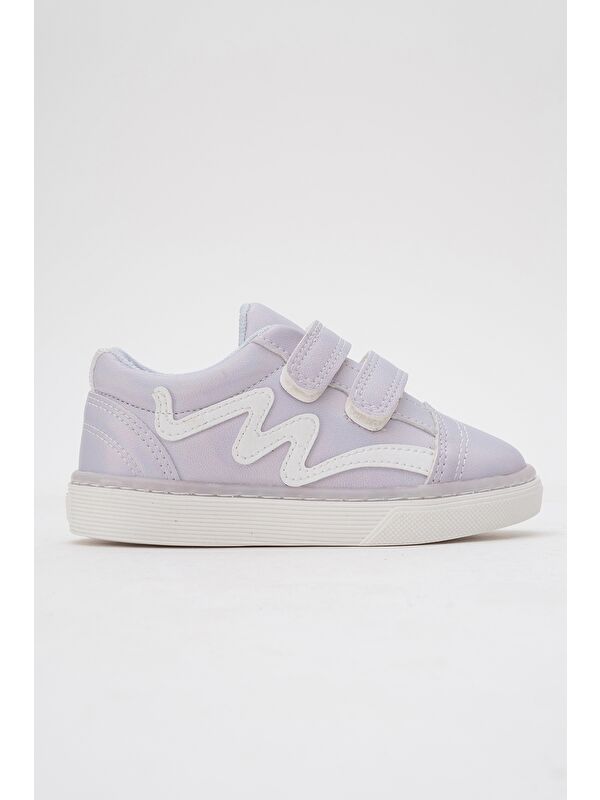 Kız Çocuk Lila Simli Sneaker Ayakkabı - Görsel 5