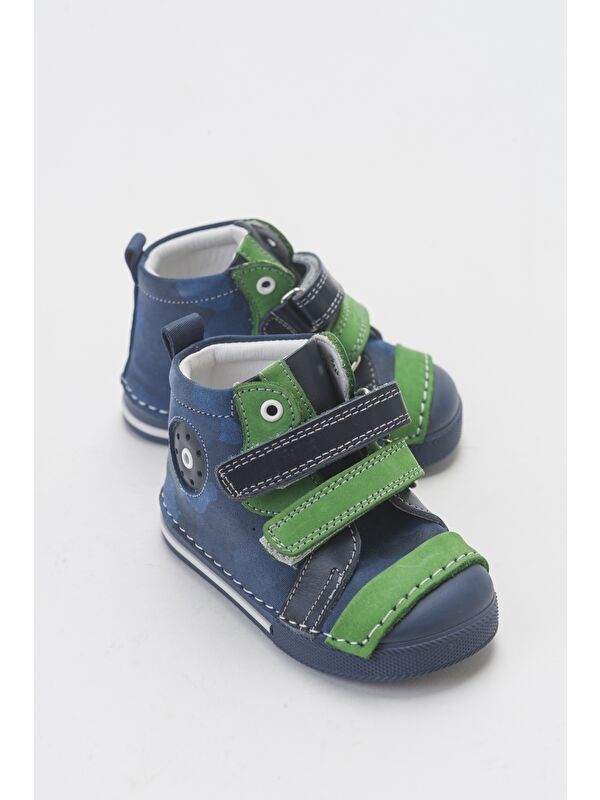 Erkek Çocuk Lacivert Hakiki Deri İlk Adım Bot - Görsel 3