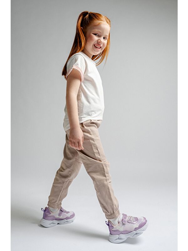 Kız Çocuk Lila Işıklı Spor Ayakkabı - Görsel 3