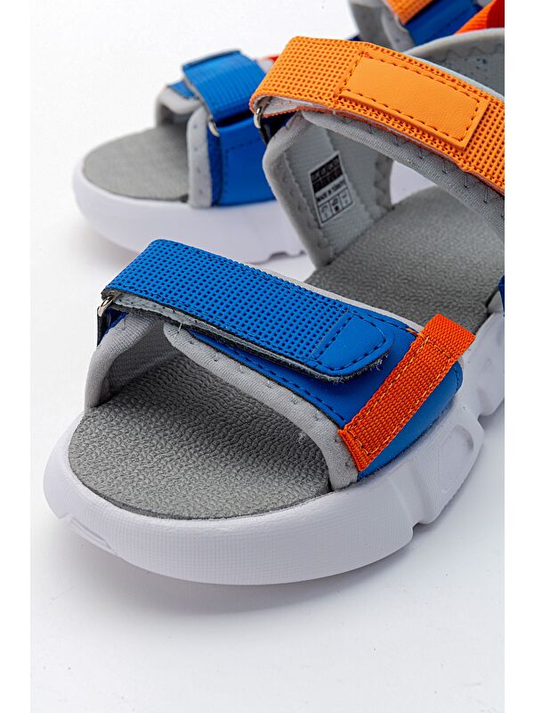 Erkek Çocuk Saks Mavi Anatomik Hafif Spor Sandalet - Görsel 3