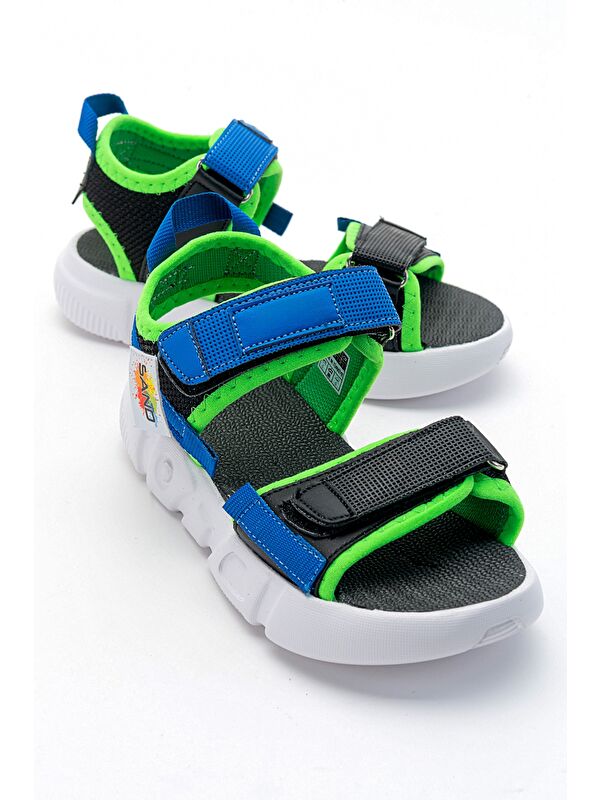Erkek Çocuk Siyah Anatomik Hafif Spor Sandalet - Görsel 2