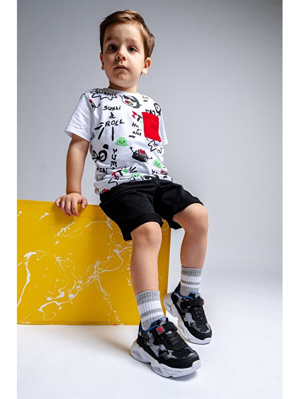 Erkek Çocuk Siyah Işıklı Spor Ayakkabı - Görsel 2