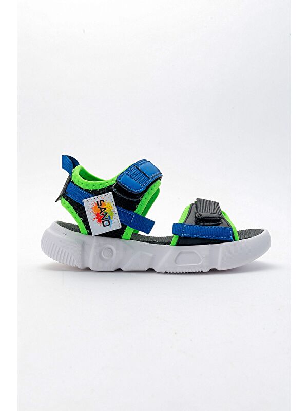 Erkek Çocuk Siyah Anatomik Hafif Spor Sandalet - Görsel 5