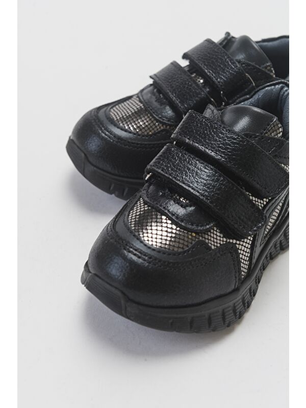 Kız Çocuk Siyah Hakiki Deri Günlük Çocuk Ayakkabı - Görsel 2