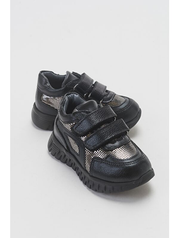 Kız Çocuk Siyah Hakiki Deri Günlük Çocuk Ayakkabı - Görsel 3