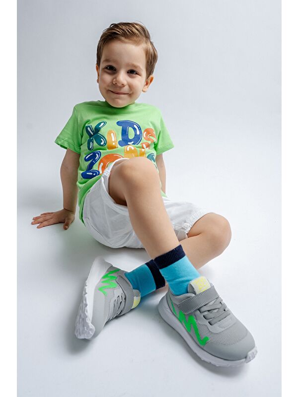 Erkek Çocuk Gri Spor Ayakkabı - Görsel 3