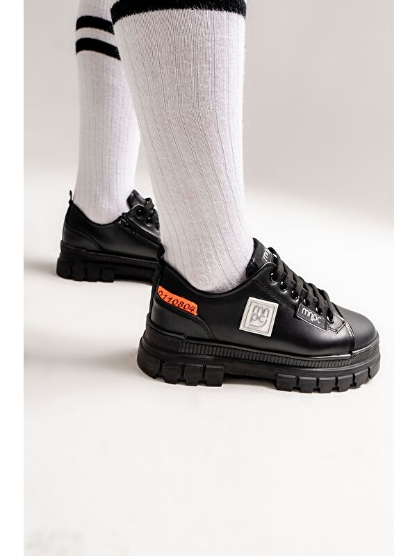 Kız Çocuk Siyah Anatomik Günlük Ayakkabı - Görsel 5