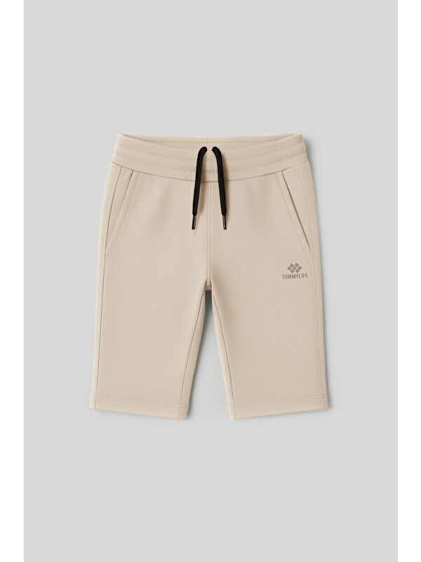Tommylife Bej Standart Fit Basic Performans Erkek Çocuk Şort - 11303