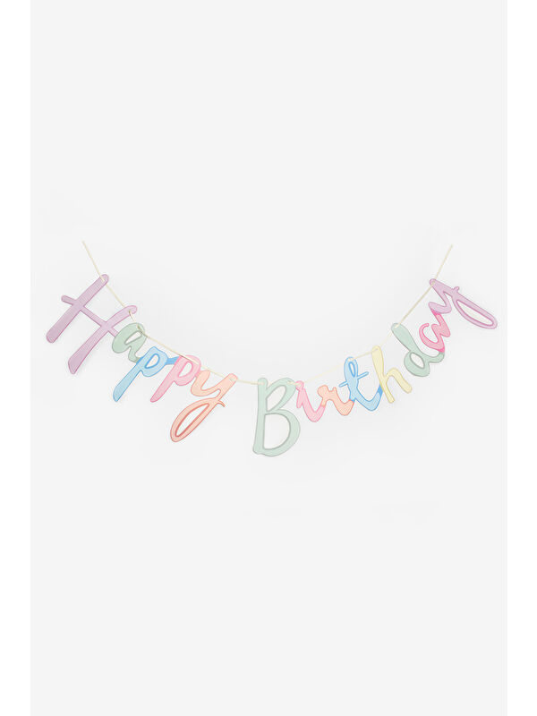 Le Mabelle Altın Happy Birthday Banner