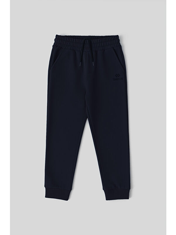 Tommylife Lacivert Standart Fit Manşetli İnce Erkek Çocuk Eşofman Alt - 11205