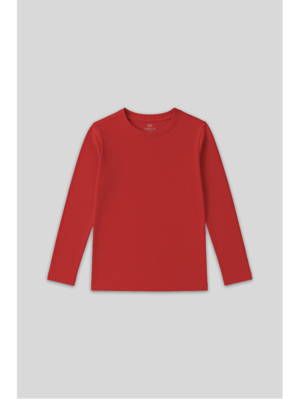 Tommylife Fiesta O Yaka Standart Fit Basic Uzun Kollu Unisex Çocuk T-Shirt - 11329