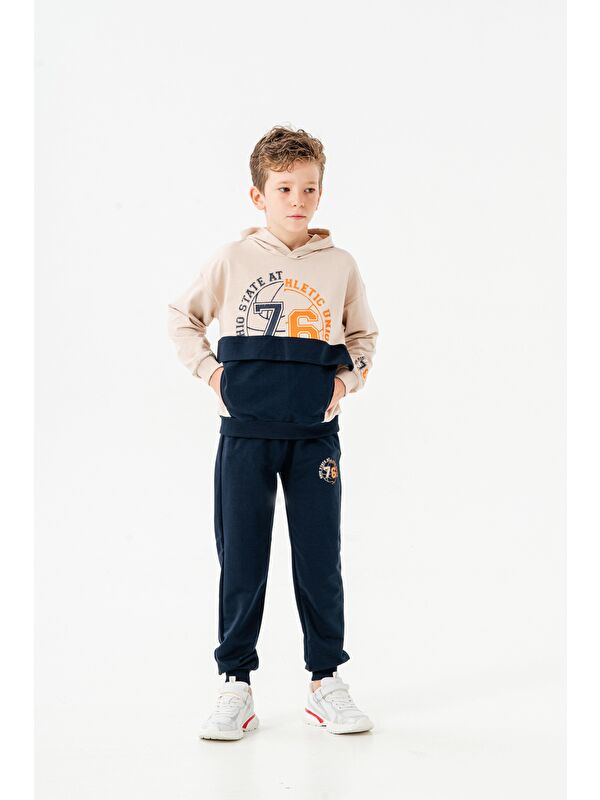 Mışıl Kids 76 State Athletic Union  Baskılı Bacak Baskı Detaylı Erkek Çocuk Alt-Üst Eşofman Takımı