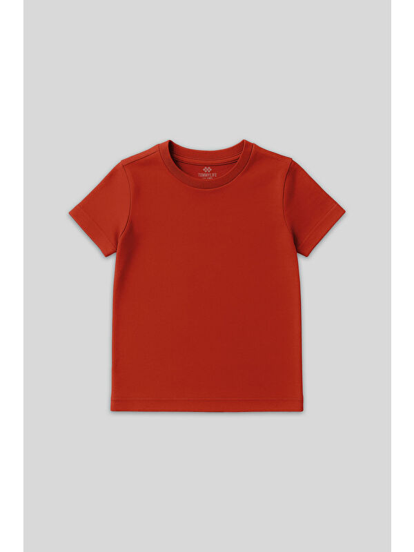 Tommylife Fiesta O Yaka Standart Fit Basic Unisex Çocuk T-Shirt - 11328