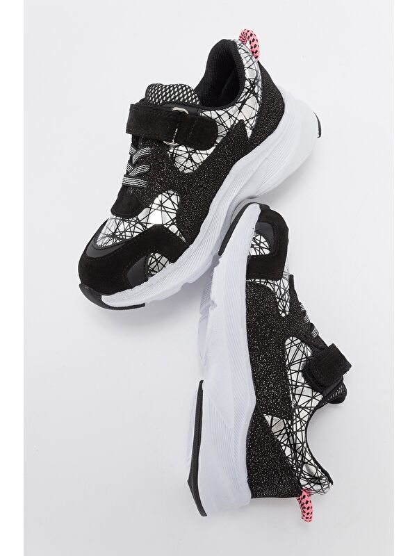 Kız Çocuk Siyah Hakiki Deri Anatomik Günlük Ayakkabı - Görsel 5