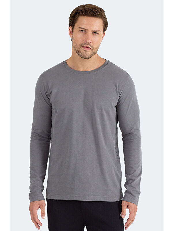 SLAZENGER ROVER Erkek Koyu Gri Sweatshirt