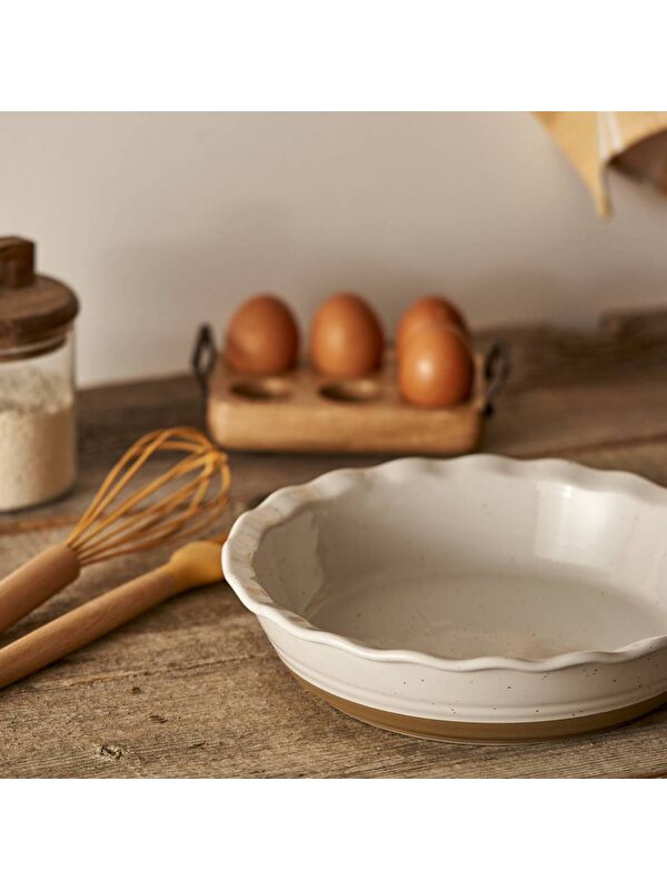 Bella Maison Margot Stoneware Fırın Kabı Beyaz (25,7x6,3 cm)