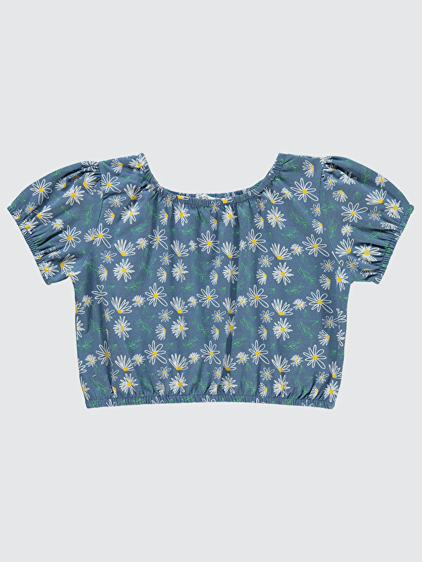 Civil Girls Kız Çocuk Crop Tişört 6-9 Yaş Element Mavisi