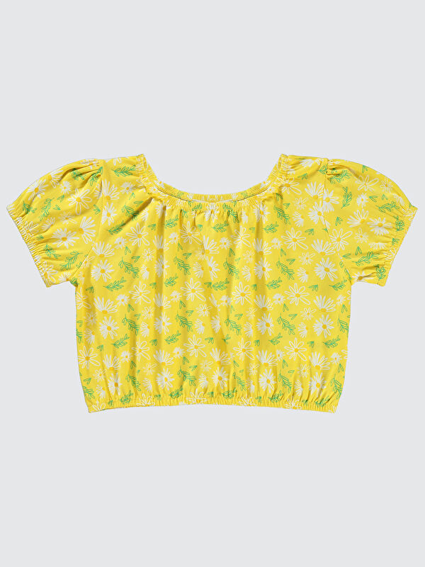 Civil Girls Kız Çocuk Crop Tişört 6-9 Yaş Ananas