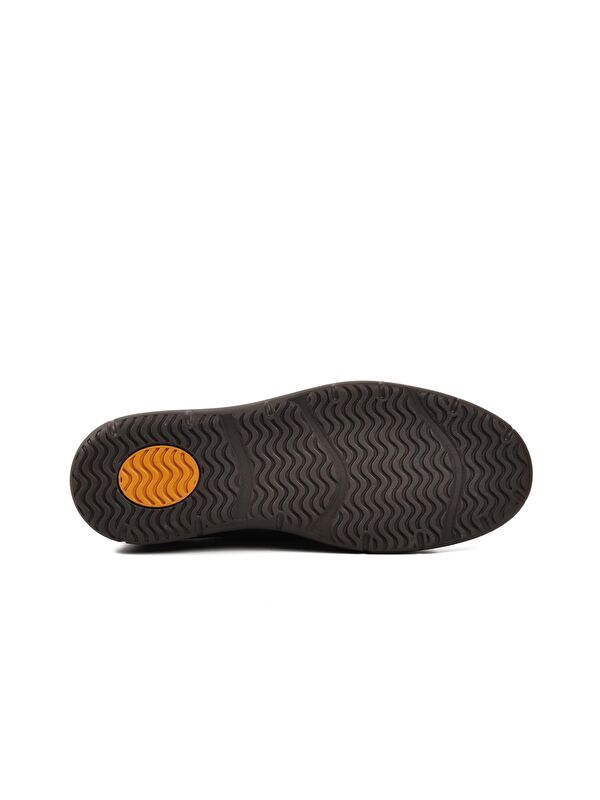 4065 Kahverengi Hakiki Deri Erkek Sneaker Ayakkabı - Görsel 6