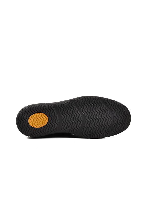 4065 Siyah Hakiki Deri Erkek Sneaker Ayakkabı - Görsel 6
