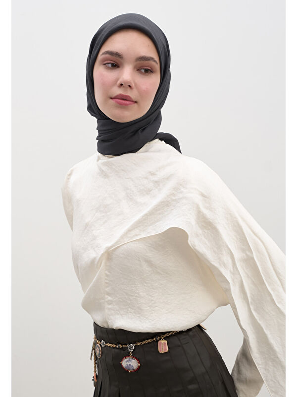 Fresh Scarfs Pamuk Viskon Eşarp Antrasit