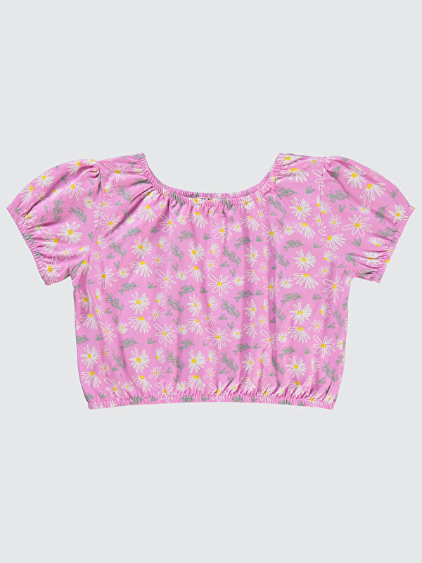 Civil Girls Kız Çocuk Crop Tişört 6-9 Yaş Fondan Pembe