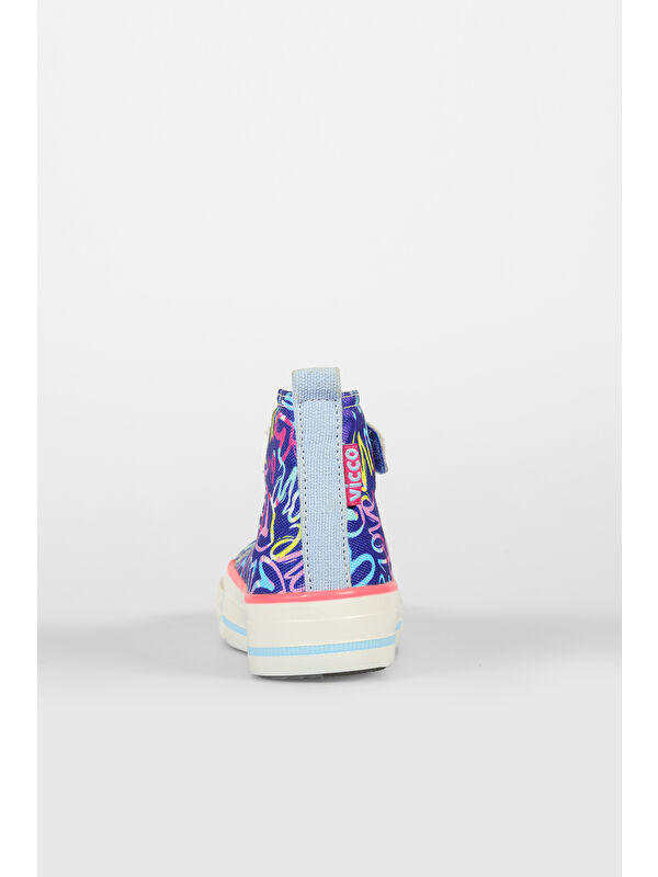 Ada Desenli Unisex Bebek Lacivert Sneaker - Görsel 5