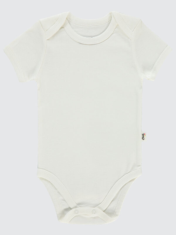 Civil Baby Bebek 5'li Çıtçıtlı Badi 1-3 Yaş Beyaz