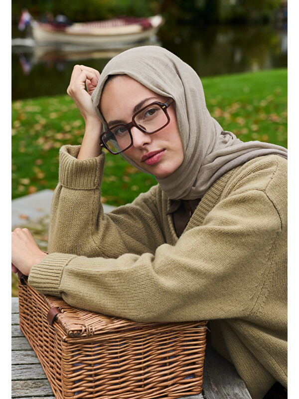 Fresh Scarfs Kaşmir Dokulu Şal Naturel Bej