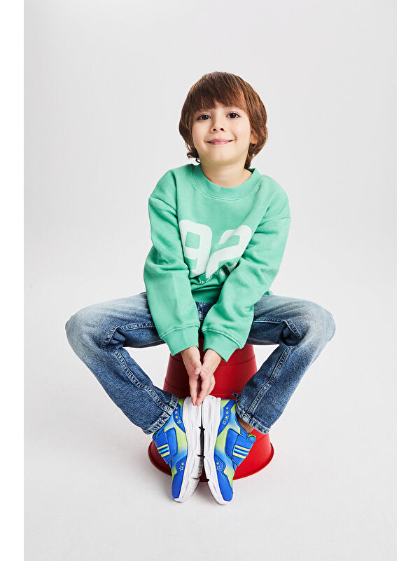 Kita II Işıklı Erkek Okul Öncesi Saks Mavi Spor Ayakkabı - Görsel 2