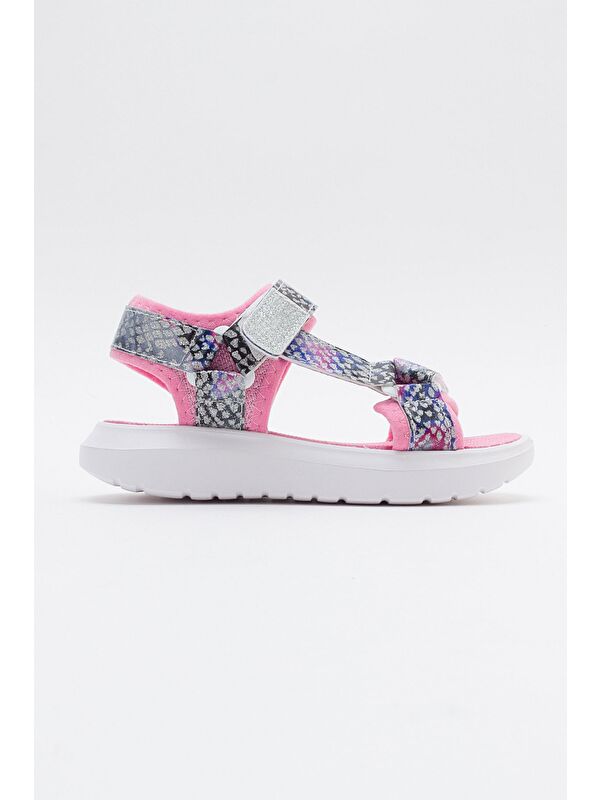 Kız Çocuk Gümüş Anatomik Hafif Spor Sandalet - Görsel 5