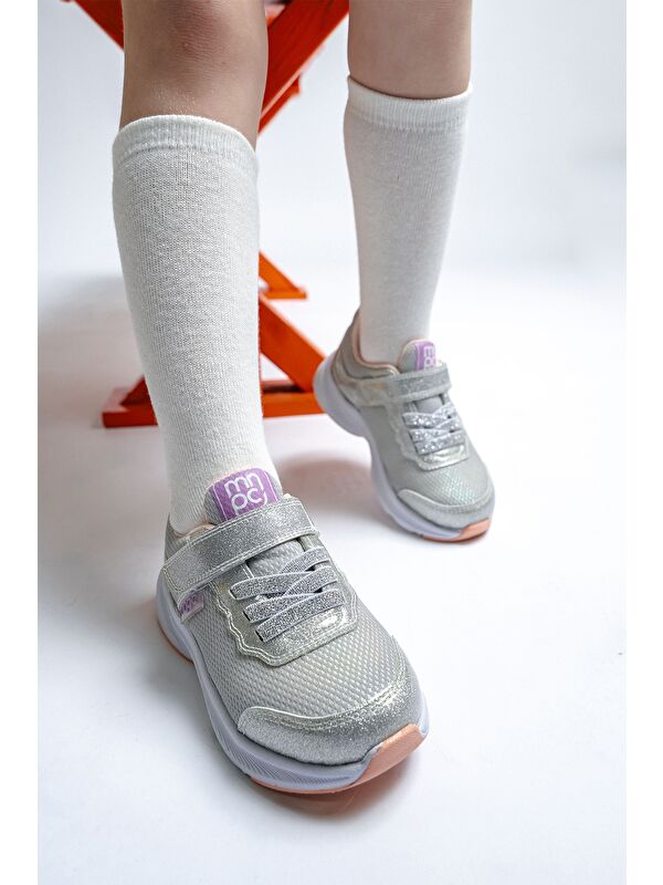 Kız Çocuk Gümüş Günlük Spor Ayakkabı - Görsel 5