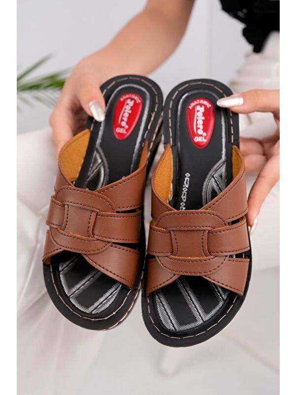 Comfort Kadın Günlük Ortopedik Kaymaz Taban Rahat Terlik - Görsel 4