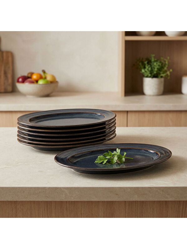 GÜRAL PORSELEN 2 Adet 29 Cm Kayık Tabak Reaktif Oasis Vr 1131