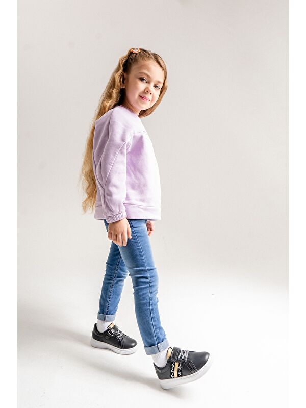 Kız Çocuk Siyah Hakiki Deri Anatomik Günlük Ayakkabı - Görsel 3