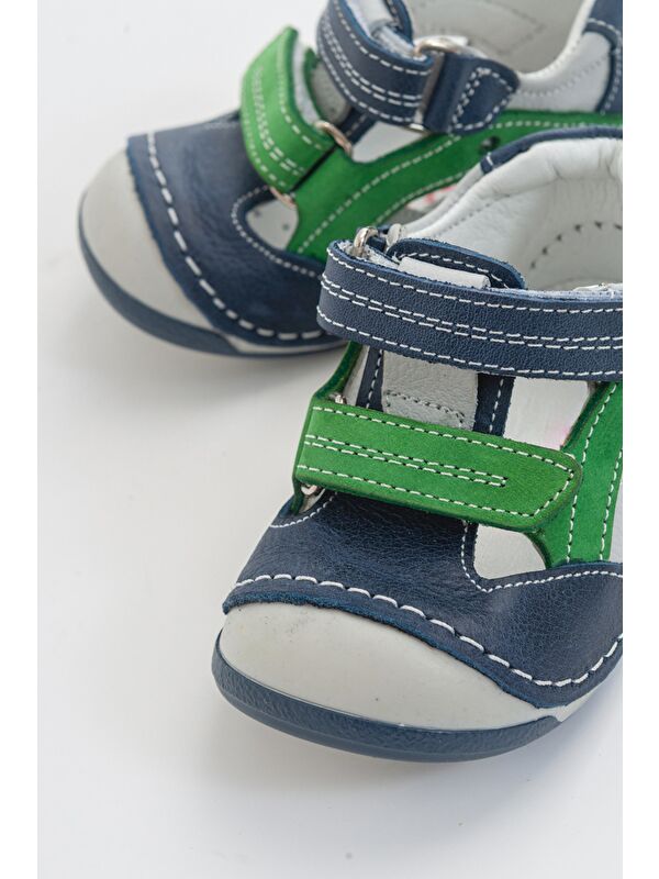 Erkek Çocuk Jean Deri Ortopedik Destekli İlk Adım Ayakkabı - Görsel 2