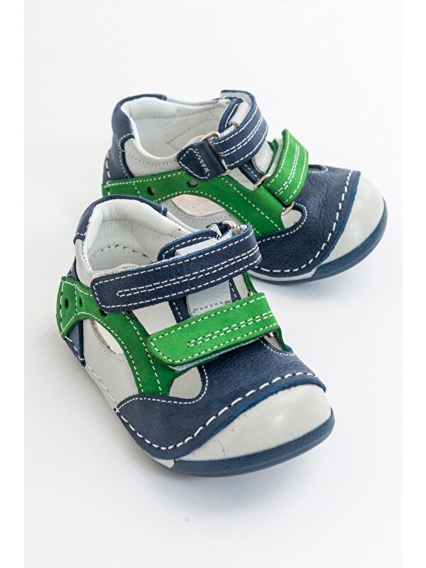 Erkek Çocuk Jean Deri Ortopedik Destekli İlk Adım Ayakkabı - Görsel 3