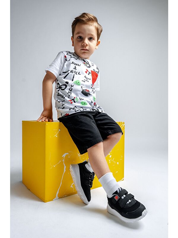 Erkek Çocuk Siyah Spor Ayakkabı - Görsel 3