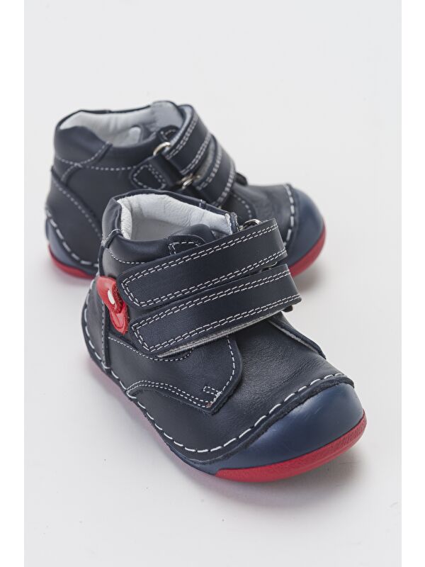 Erkek Çocuk Lacivert Hakiki Deri İlk Adım Bot - Görsel 3