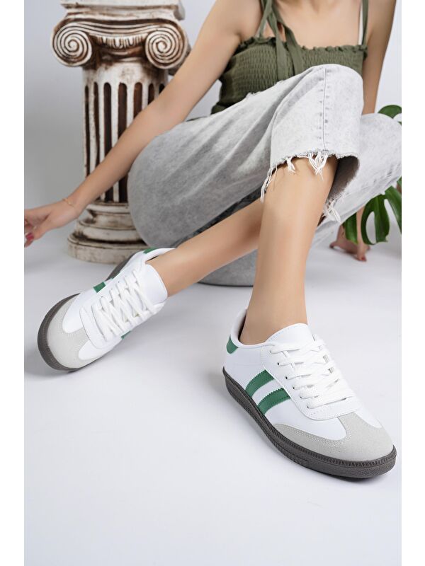 GORDON Unisex Ortopedik Günlük Bağcıklı Yürüyüş Koşu Sneaker Spor Ayakkabı - Görsel 6