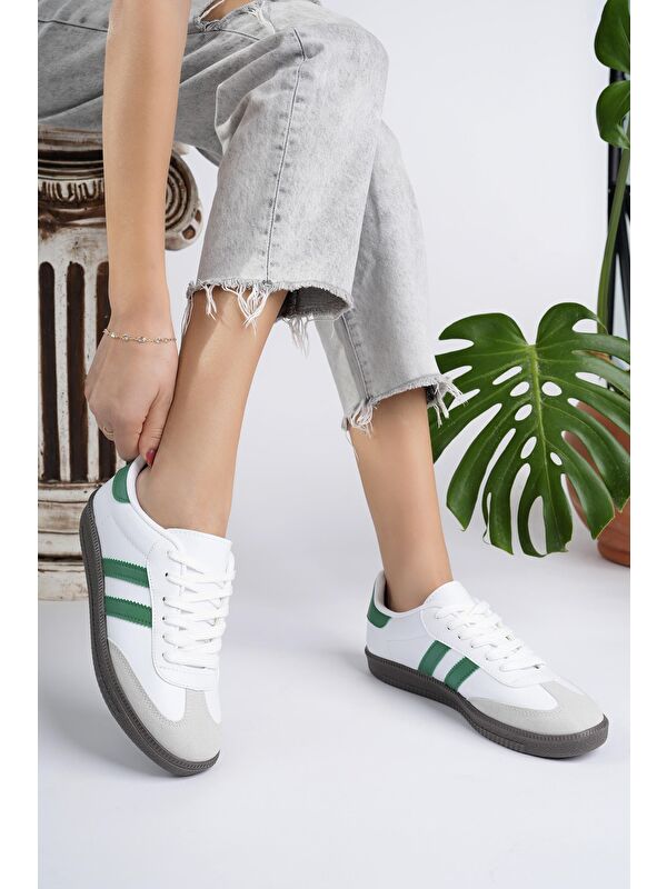 GORDON Unisex Ortopedik Günlük Bağcıklı Yürüyüş Koşu Sneaker Spor Ayakkabı - Görsel 10