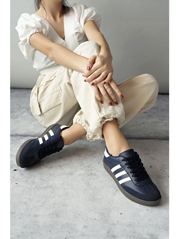 JABBAR Unisex Ortopedik Günlük Bağcıklı Yürüyüş Koşu Sneaker Spor Ayakkabı - Görsel 3