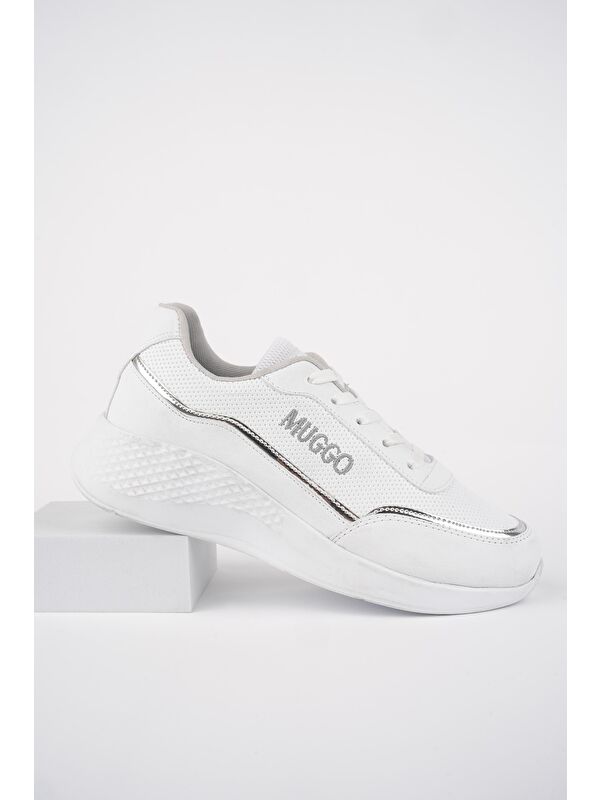 COCO Kadın Ortopedik Günlük Bağcıklı Şık Rahat Sneaker Spor Ayakkabı - Görsel 4