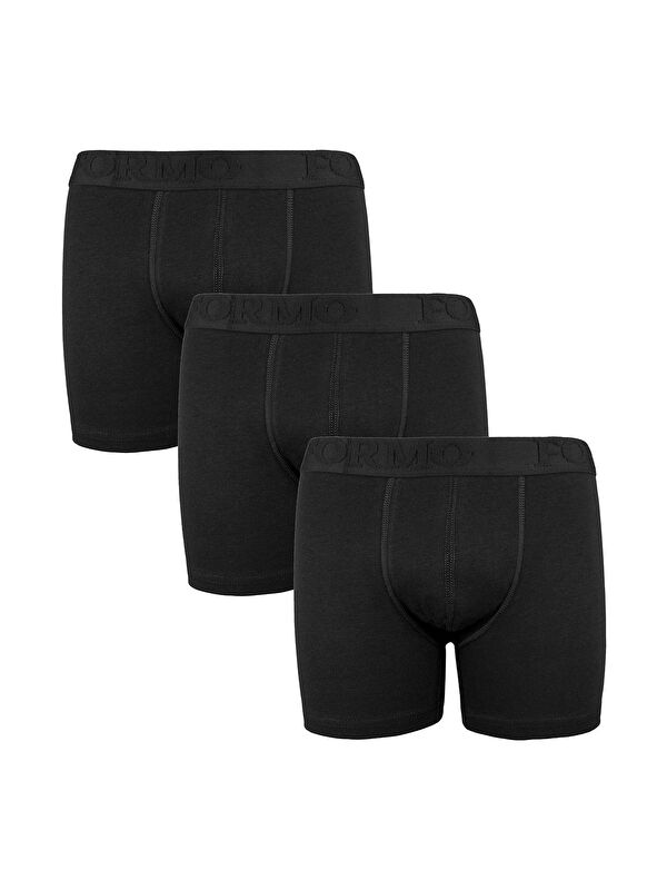Formo 6'lı Erkek Siyah Elastan Esnek Boxer