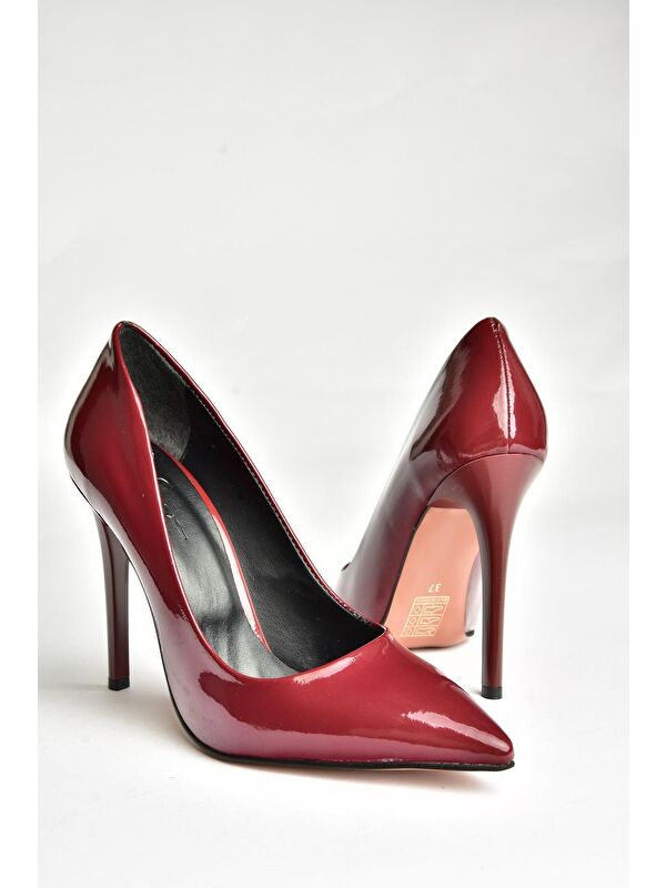 T6761920 Bordo Kadın Topuklu Ayakkabı - Görsel 5