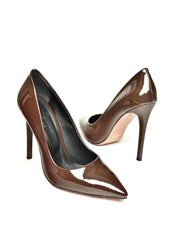 T6761920 Kahverengi Kadın Topuklu Ayakkabı - Görsel 6