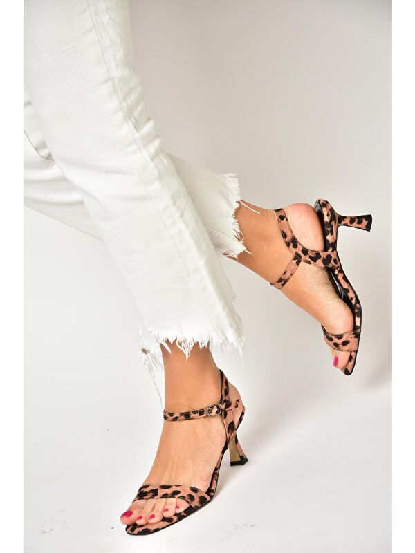 U5695199 Taba Kadın Topuklu Ayakkabı - Görsel 6